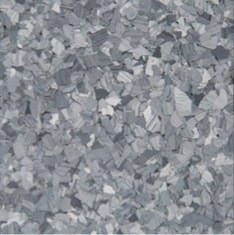 Basalt Stone epoxy flake blend — charcoal and dark gray chips on a slate base